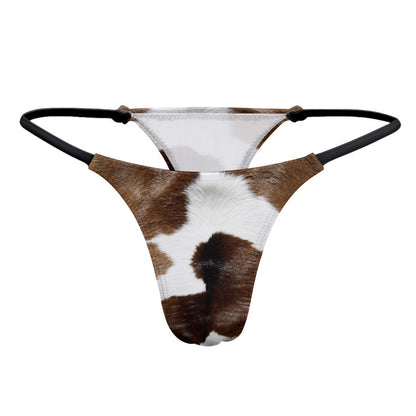 Cow Print Yoga Thong Luckless Outfitters