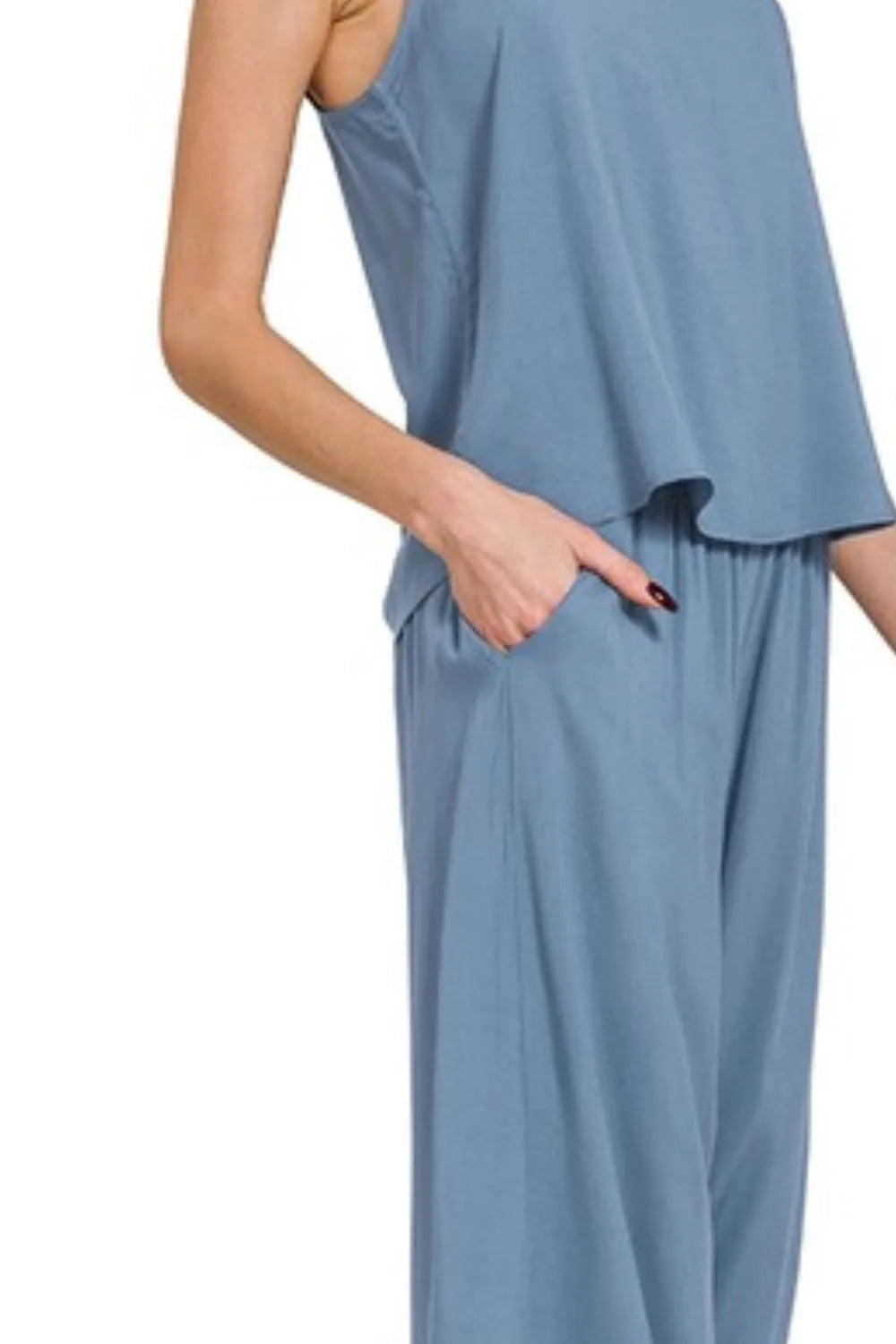 Zenana Woven Cami & Pants Set West2East Surf