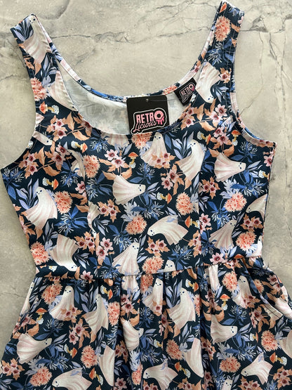 Ghosts Fit & Flare Dress - XS only Retrolicious