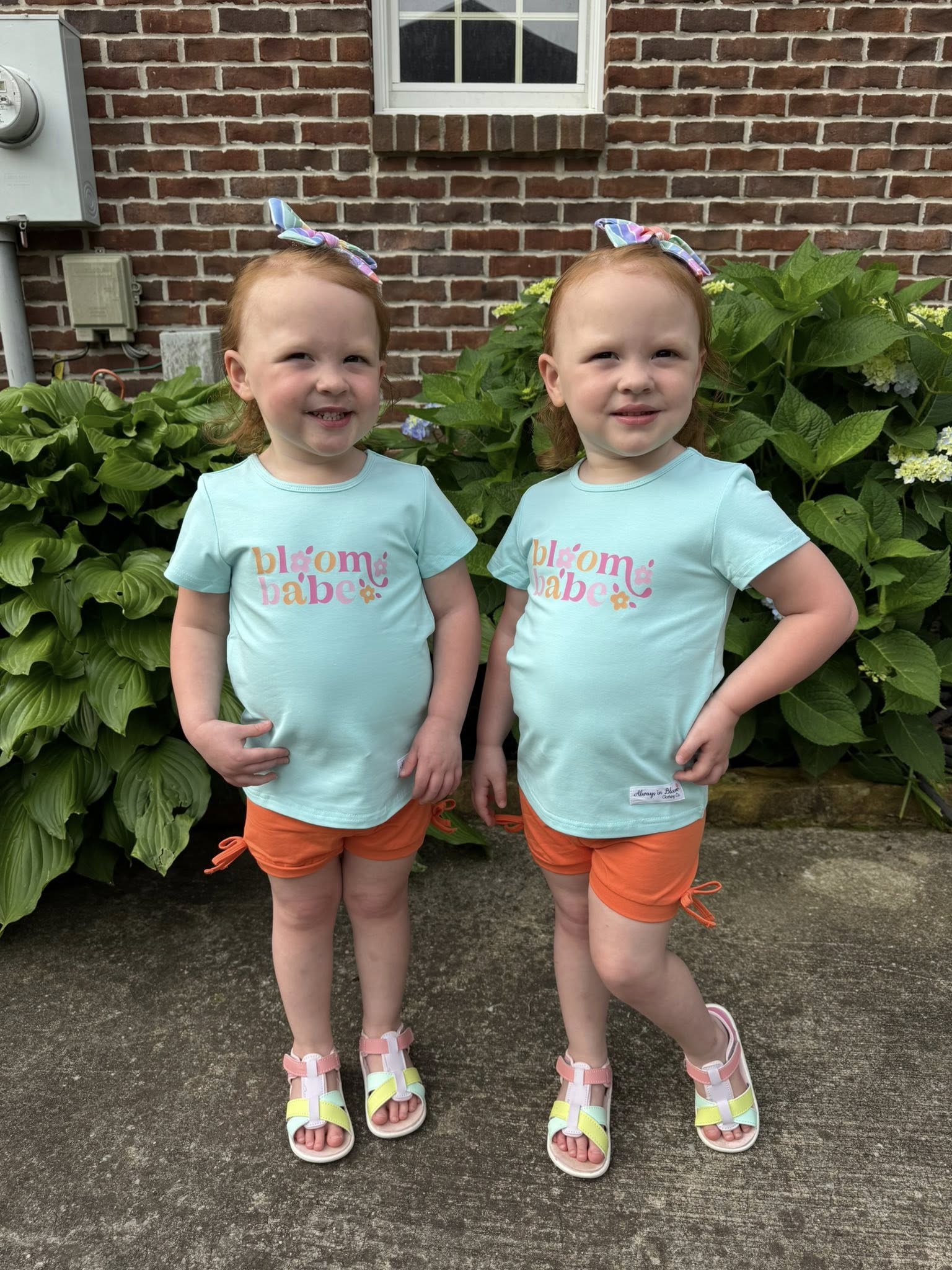 Girls Graphic Tee - Bloom Babe -Teal Always In Bloom Clothing Co