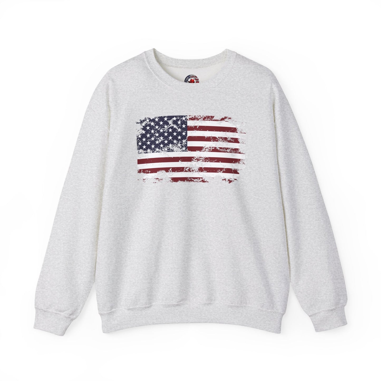 Vintage Style American Flag Crewneck Sweatshirt The Devil's Pickle