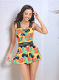 Ruched Printed Sweetheart Neck Two-Piece Swim Set New Era Fashion LLc