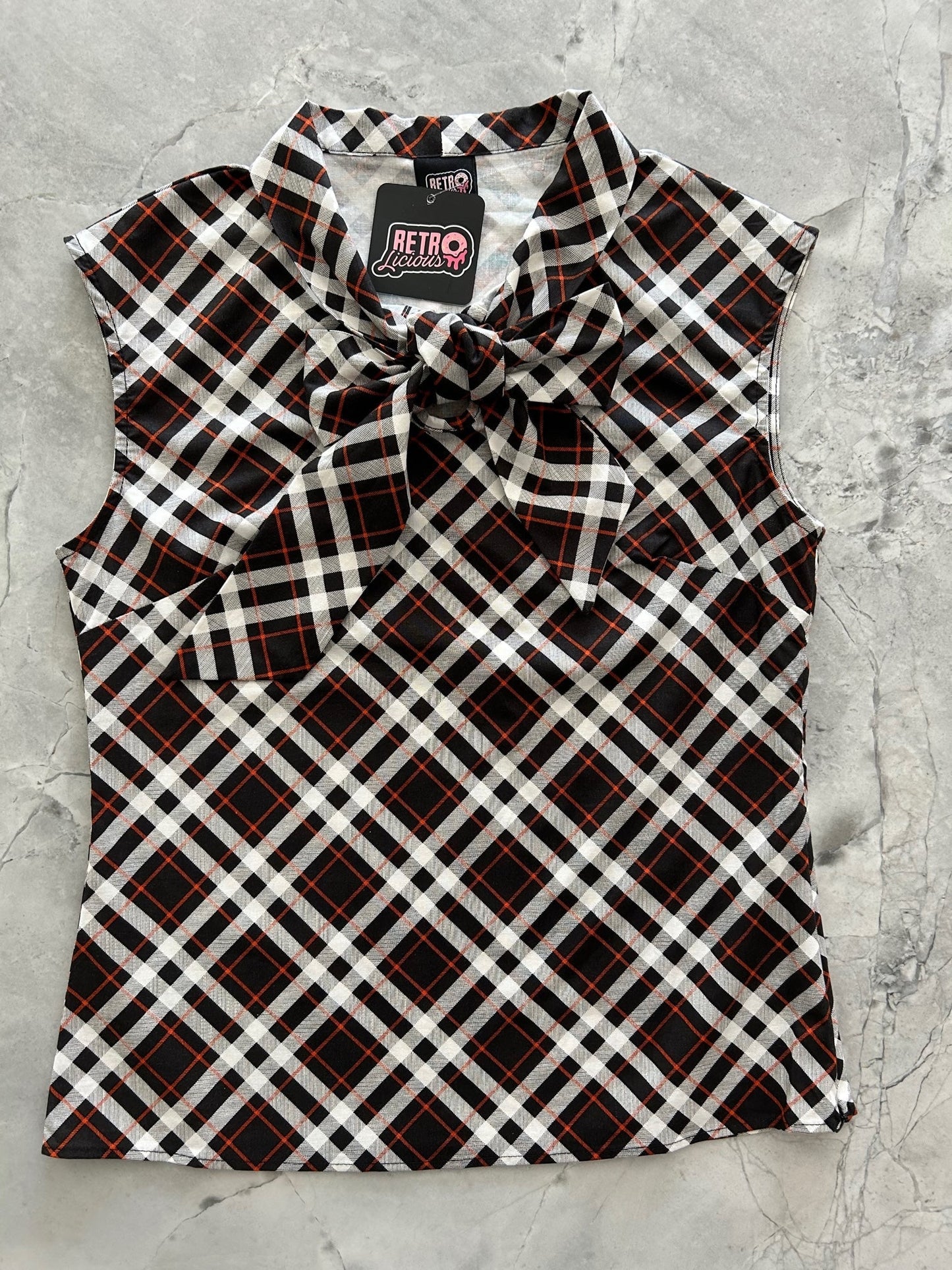 Plaid Bow Top Retrolicious