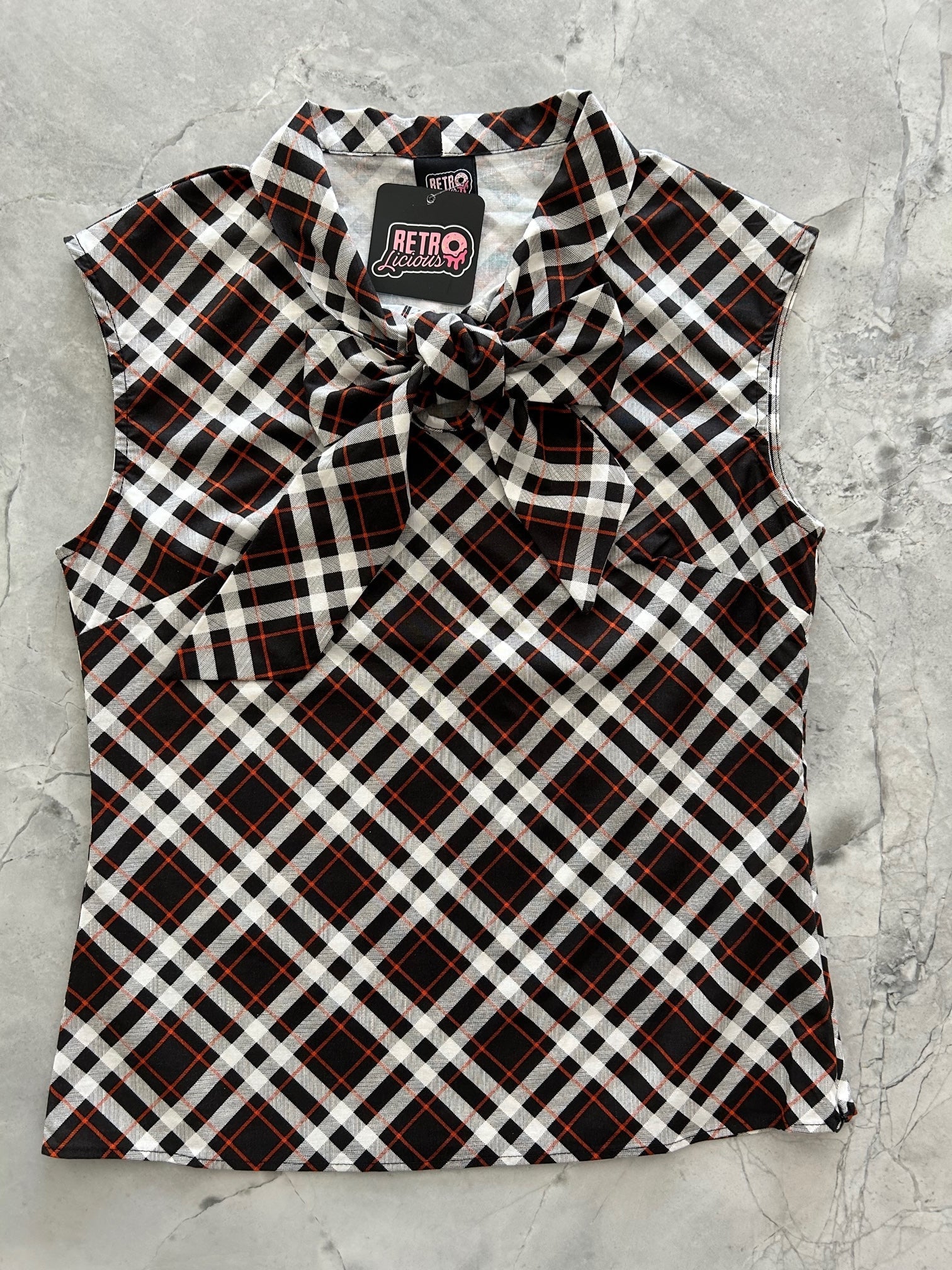 Plaid Bow Top Retrolicious