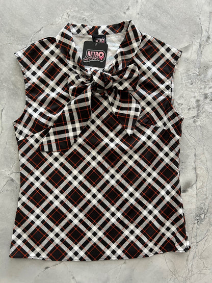 Plaid Bow Top Retrolicious