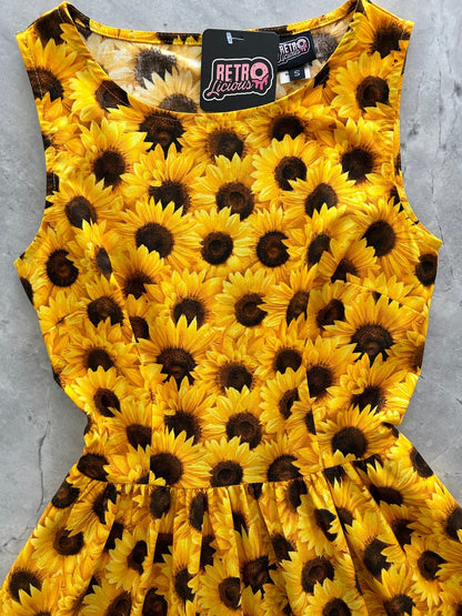 Sunflower Vintage Dress Retrolicious