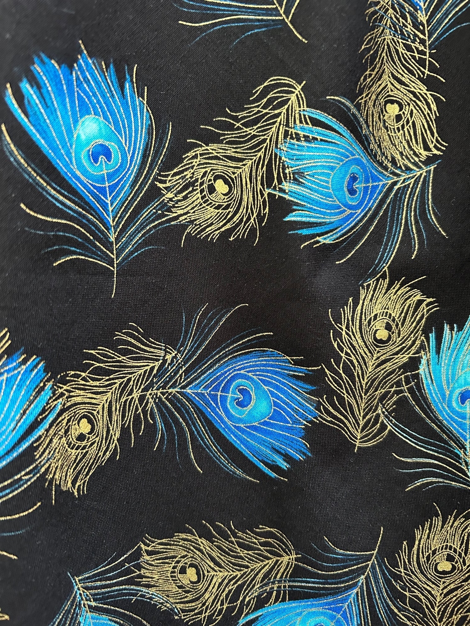 Peacock Feathers Vintage Dress Retrolicious