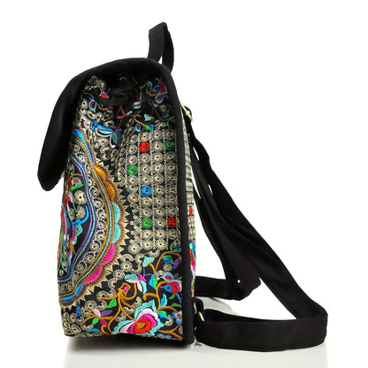 [Ethnic Style Daypack] GUDAOBELL Vintage Embroidered Women's Backpack | Ethnic Style Travel Daypack Tote Shoulder Bag NovaCart