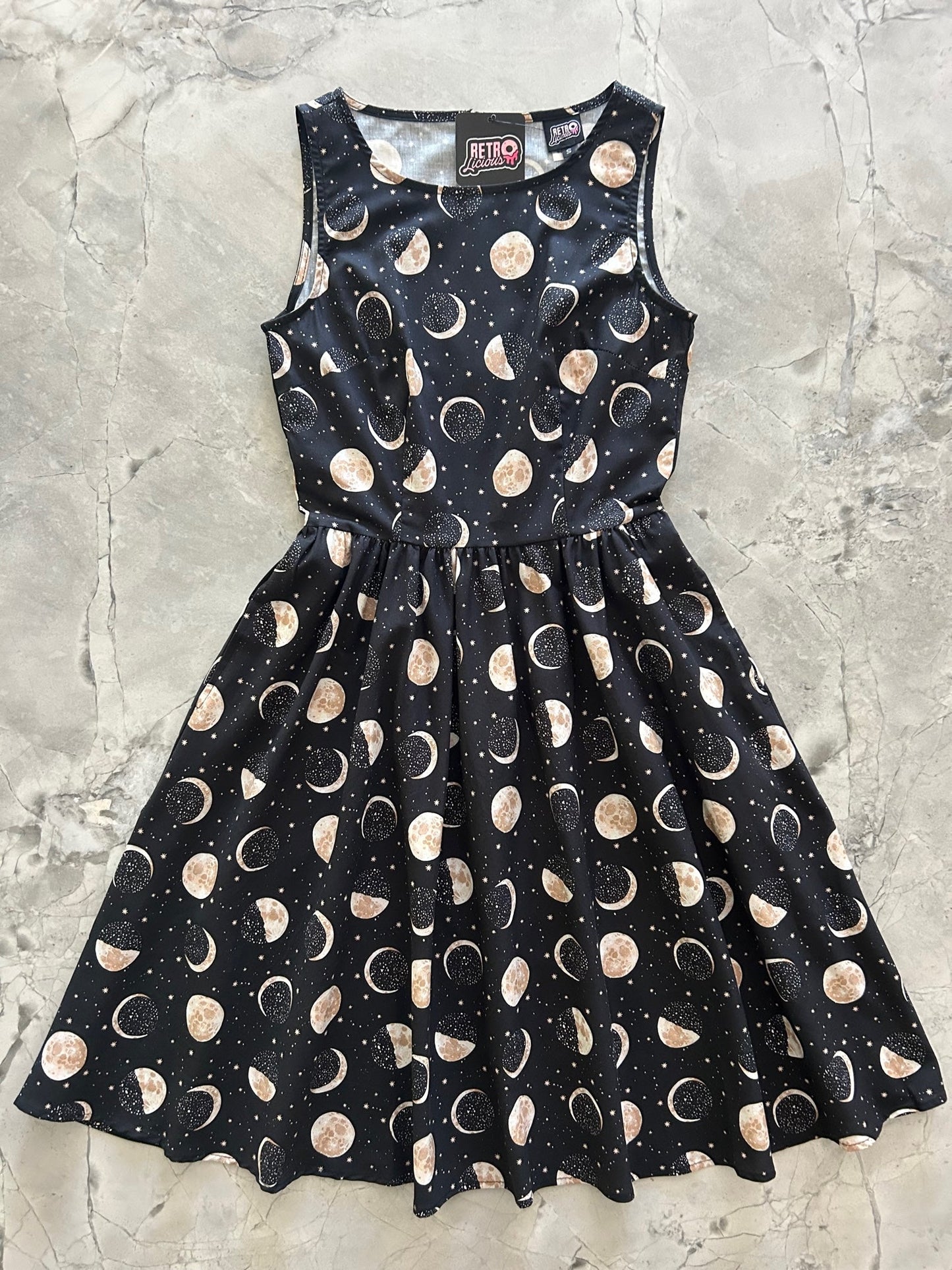 Moon Vintage Dress - XS only, 1 left! Retrolicious