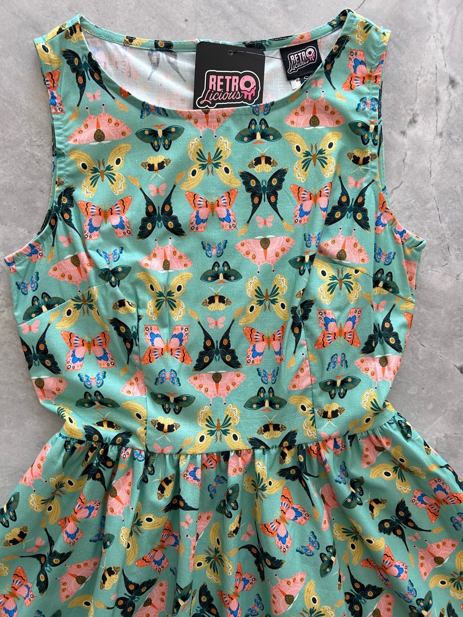 Butterflies Vintage Dress Retrolicious