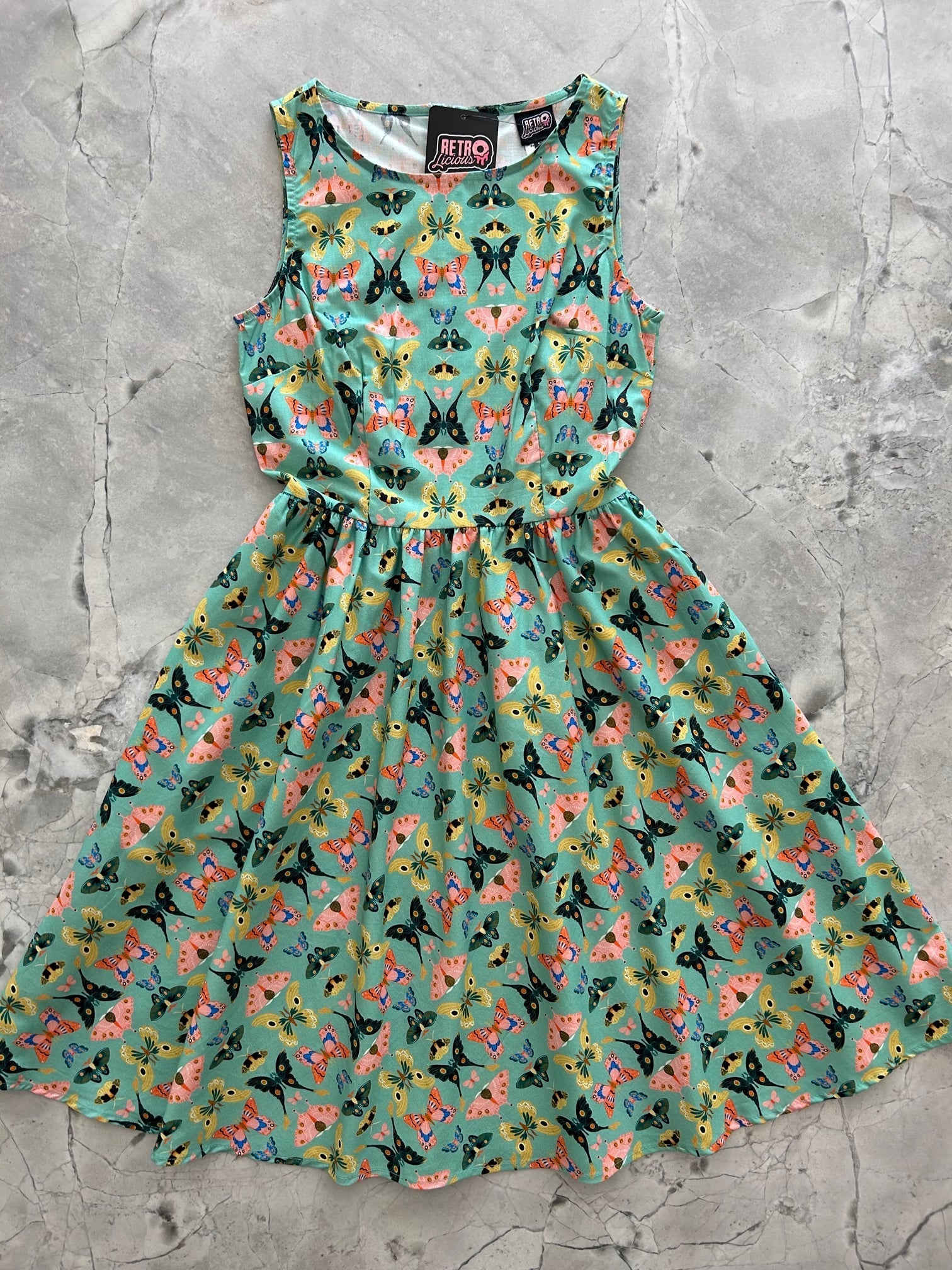 Butterflies Vintage Dress Retrolicious