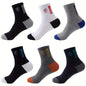 6-Pack Minimalist Casual Letter Mid-Calf Socks, Breathable Business Men's Socks NovaCart