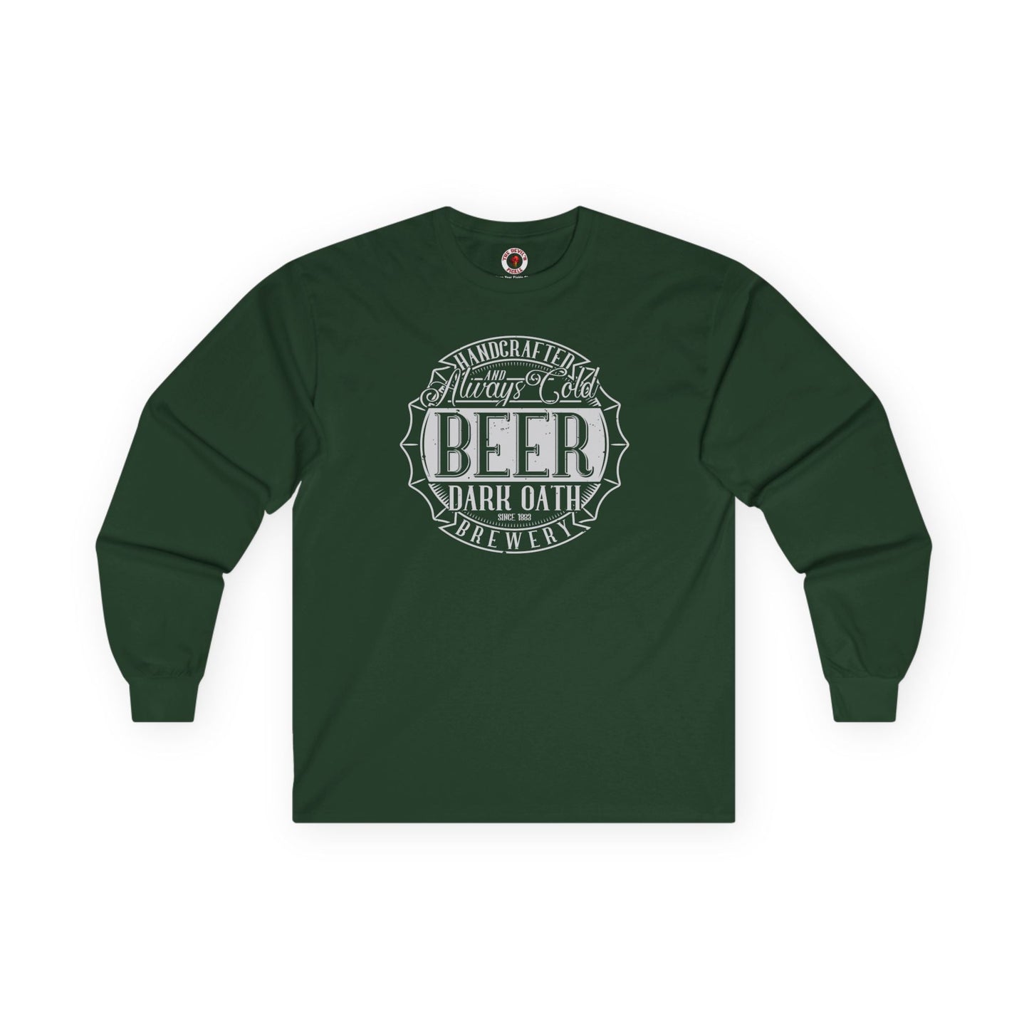 Handcrafted and Always Cold Beer Long Sleeve Tee The Devil's Pickle