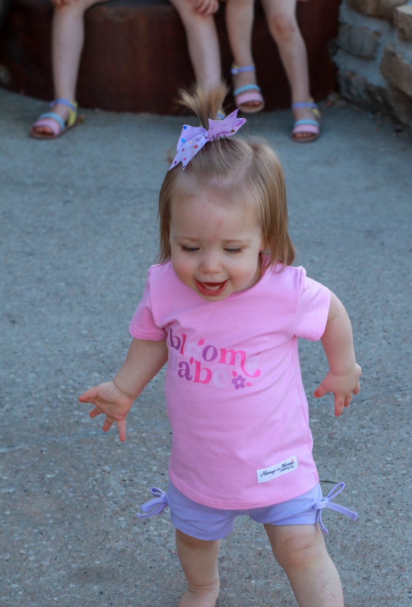 Girls Graphic Tee - Bloom Babe - Pink Always In Bloom Clothing Co