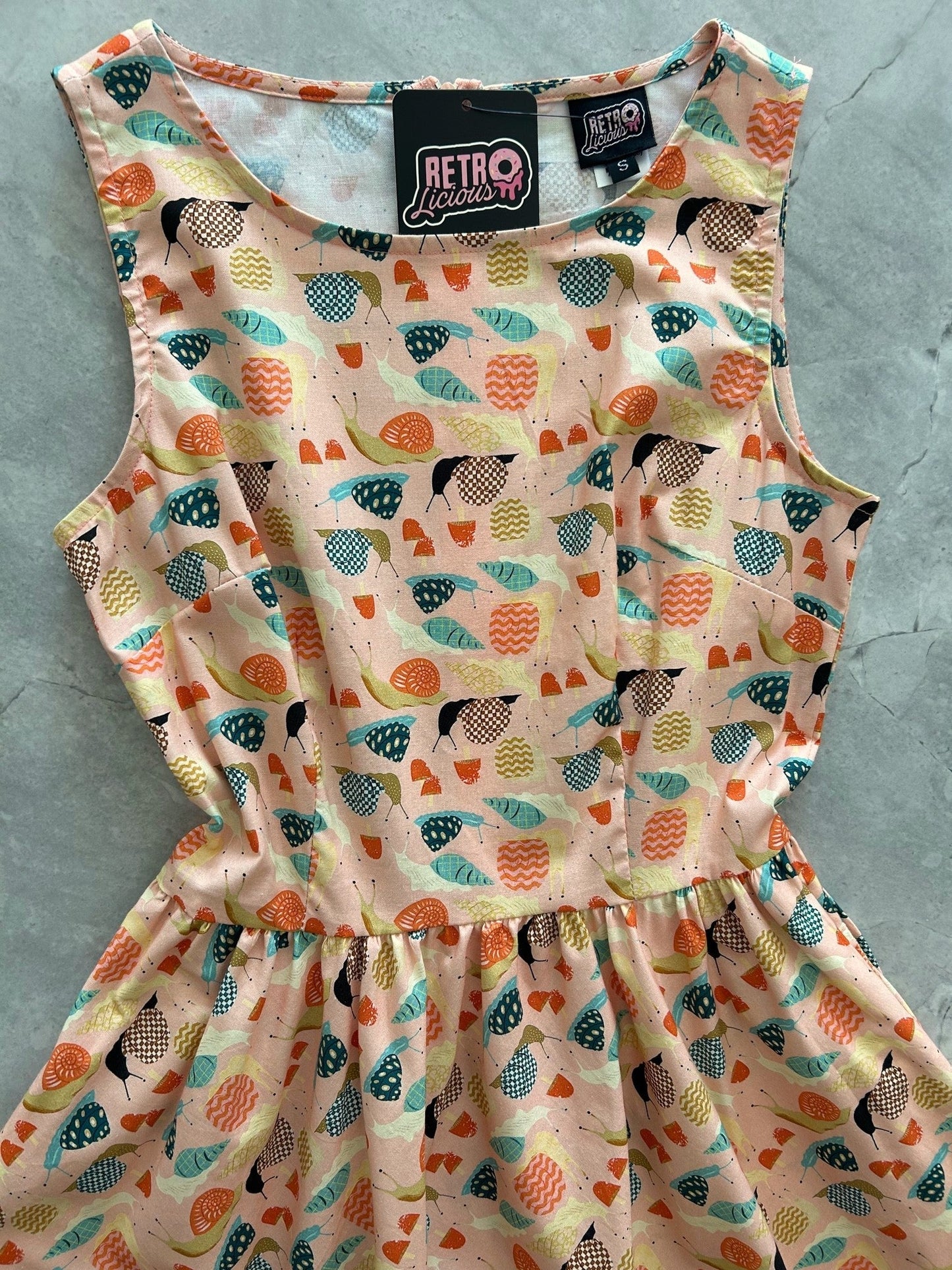 Snails Vintage Dress Retrolicious