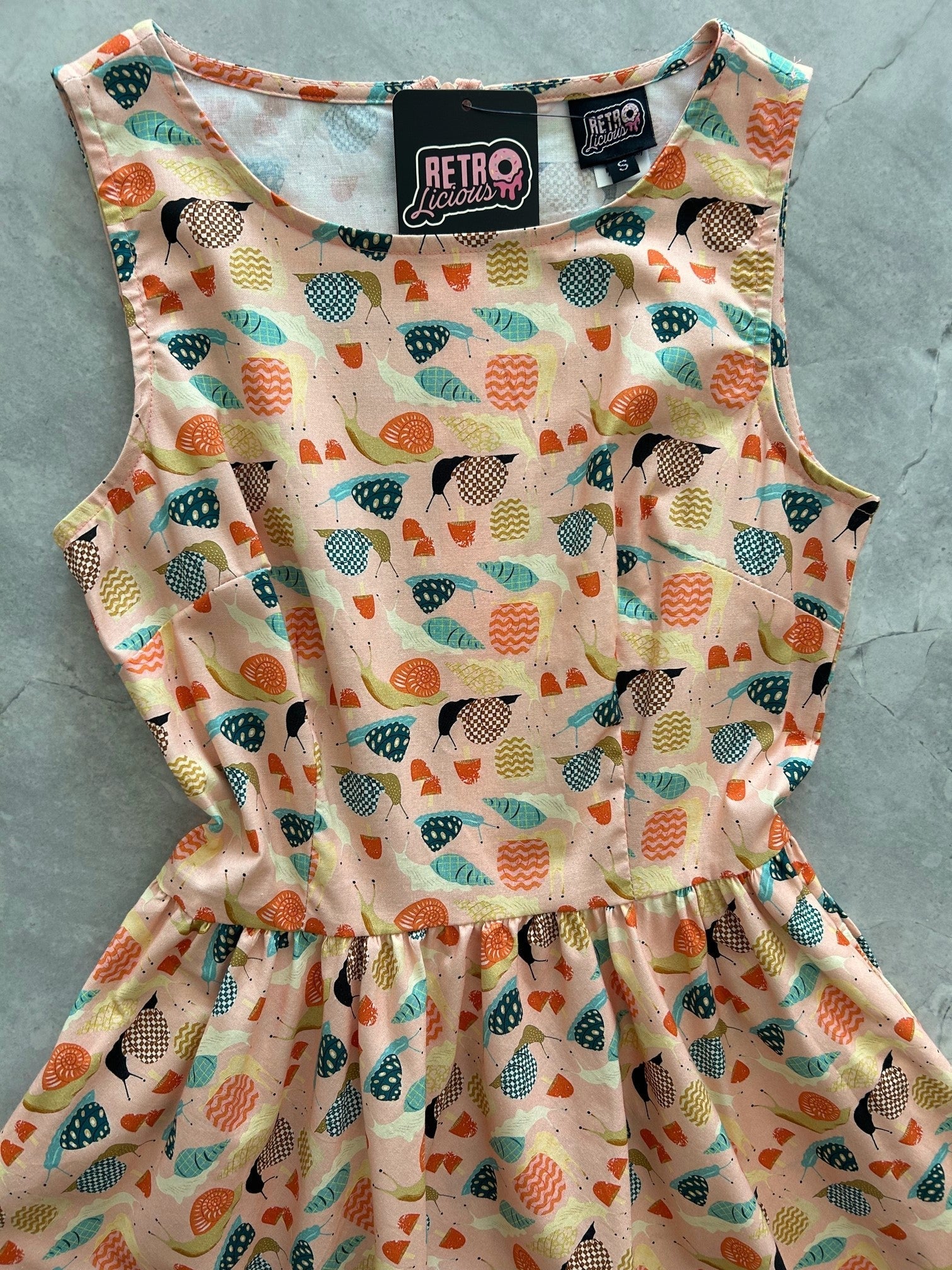 Snails Vintage Dress Retrolicious
