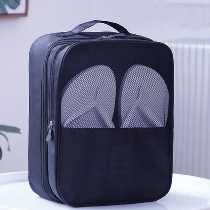 Twill Oxford Cloth Shoes Travel Storage Bags Three-layer Waterproof Shoe Bag
