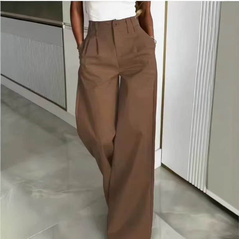 Women's Loose Flowing Straight-Leg Floor-Length Pants FitiqueFit