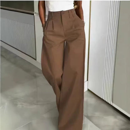 Women's Loose Flowing Straight-Leg Floor-Length Pants FitiqueFit