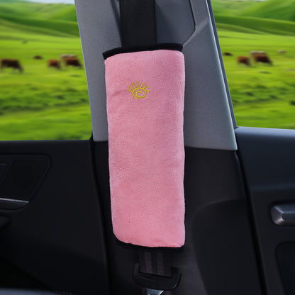 1pc Car Automotive Seat Belt Cover Shoulder Cover Seat Belt Holder Cute Lengthened And Thickened Plush Safety Belt Shoulder Cover, Car Safety Shoulder Guard, Seat Belt Adjustment Retainer, Anti-Strangle Neck Seat Belt NovaCart