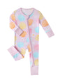 Posh TOT Pastel Seashell Bamboo Baby Convertible Zippy Romper  CINCO DE MAYO PROMO - FINAL SALE Charlies Project Kids