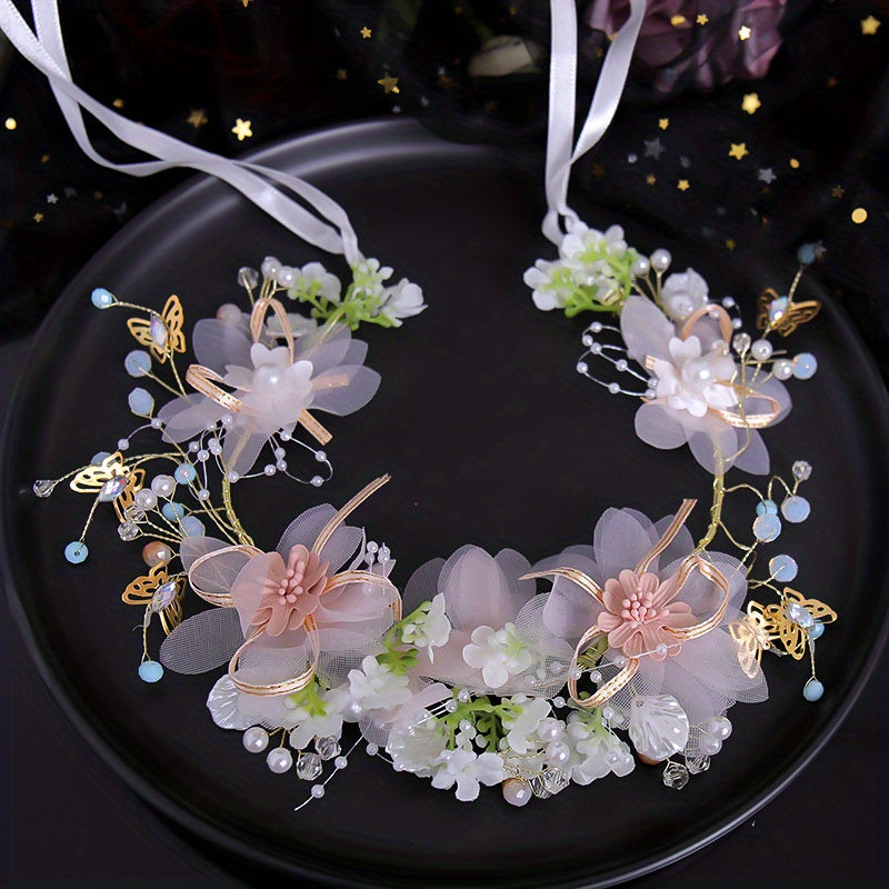Bridal Accessories Flower Butterfly Bridal Headband Hairband Accessories Performance Headpiece NovaCart