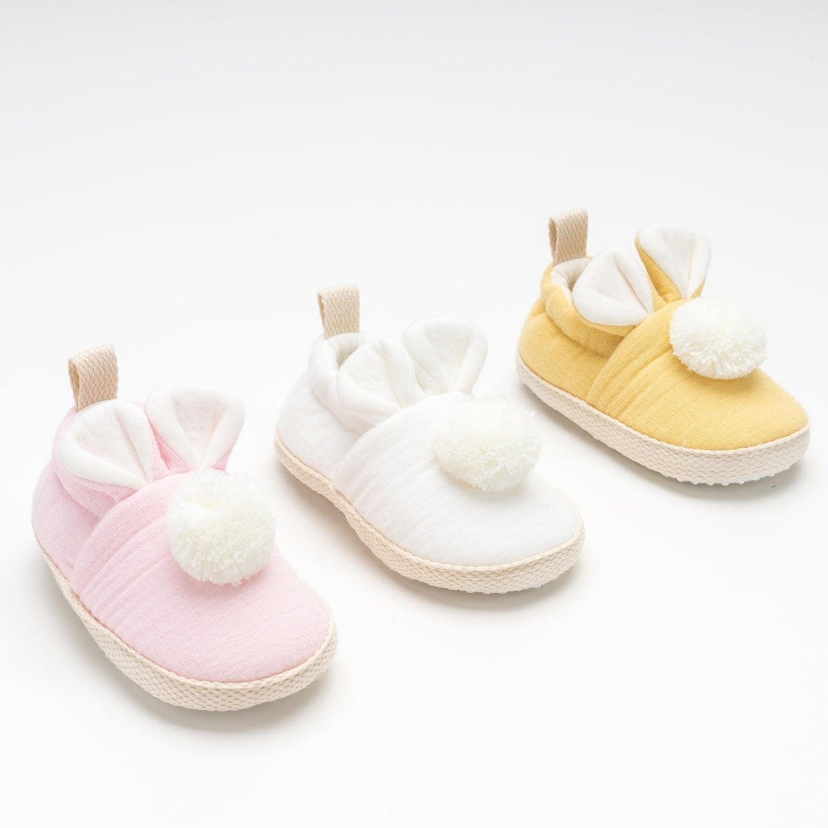 Bunny Ears Baby Booties Honey and Hive