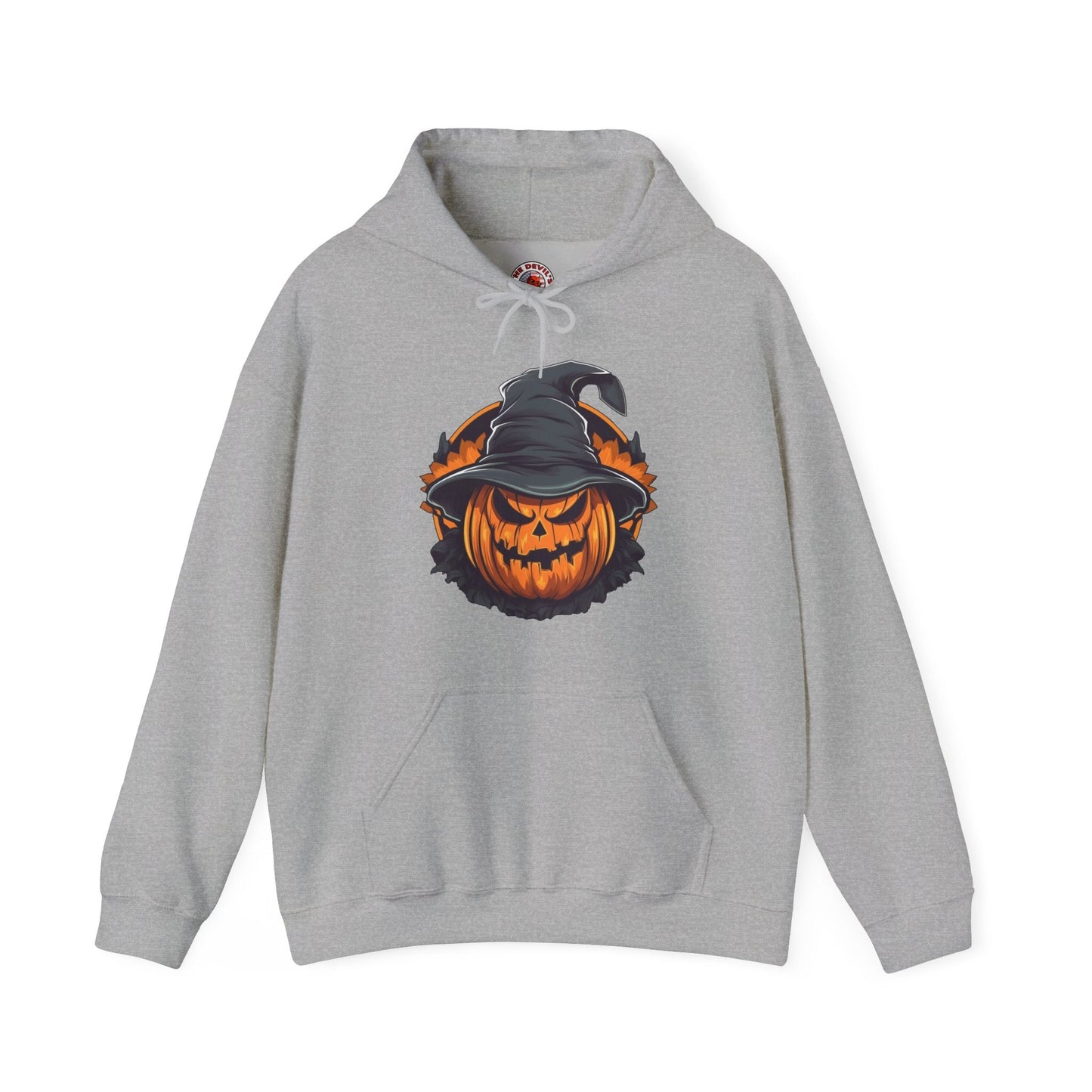 Scary Witch Pumpkin Halloween Hooded Sweatshirt The Devil's Pickle