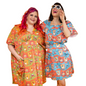Brownstone Betties Midi Caftan in Pumpkin & Olive Blue Platypus Clothing