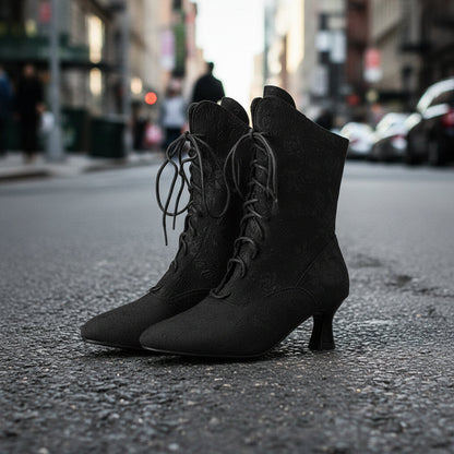 Women’s Pointed-Toe Kitten-Heel Boots | Autumn Winter Chic FitiqueFit