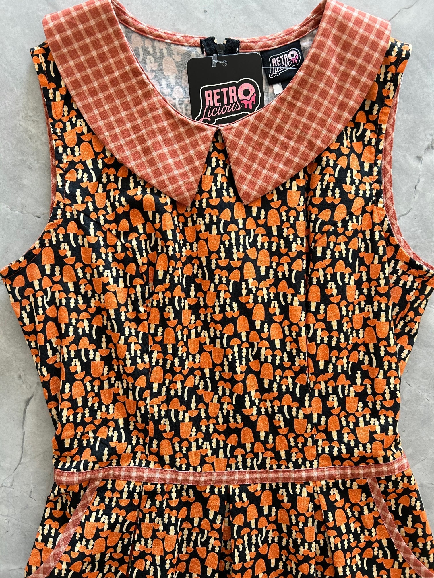 Mushroom Collared Dress Retrolicious