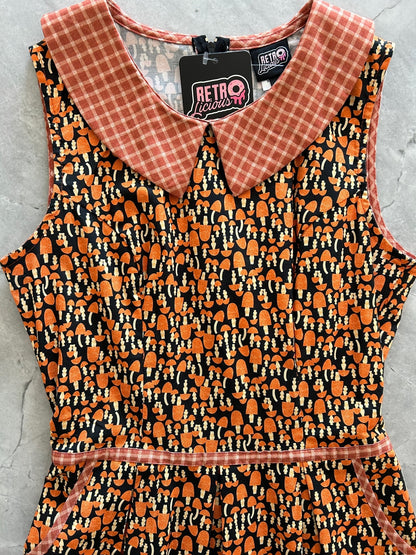Mushroom Collared Dress Retrolicious