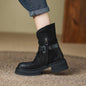 Women’s Brown Retro British-Style Ankle Boots | Autumn Winter Boots FitiqueFit