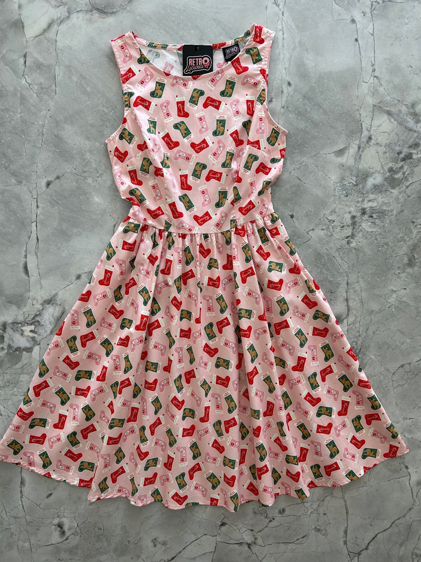 Stockings Vintage Dress - Medium only Retrolicious