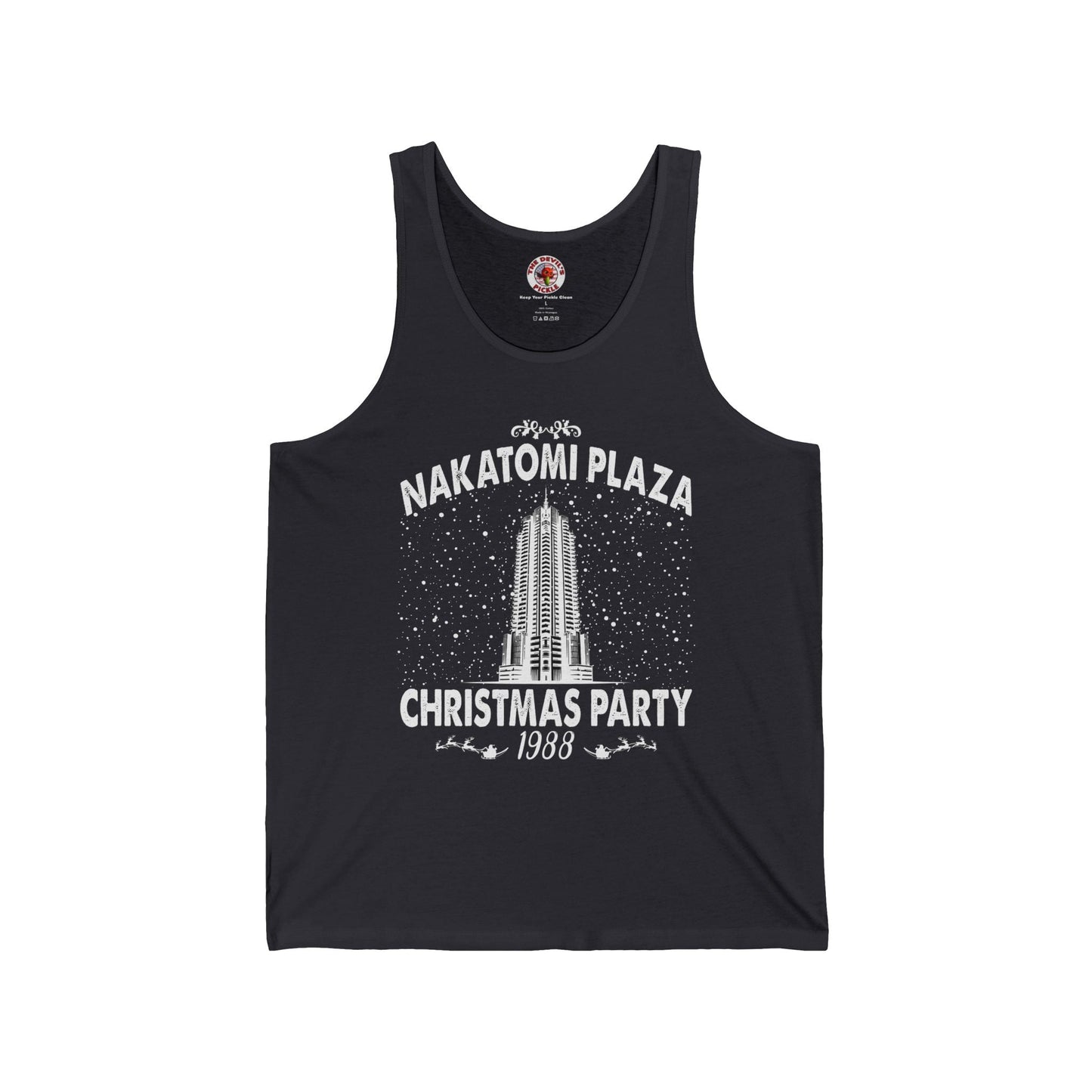 Nakatomi Plaza Christmas Party Tank Top The Devil's Pickle