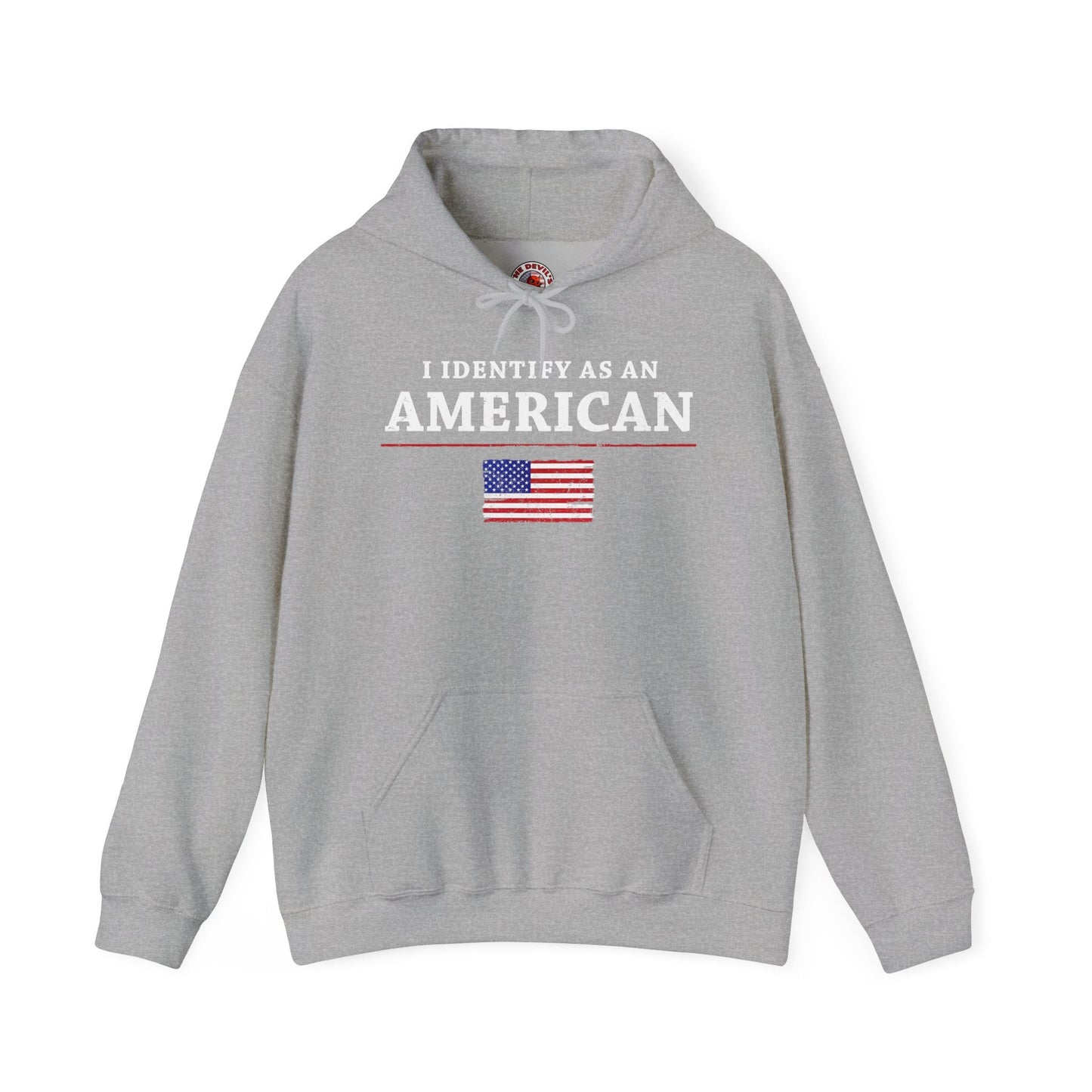 I Identify As An American Hooded Sweatshirt The Devil's Pickle