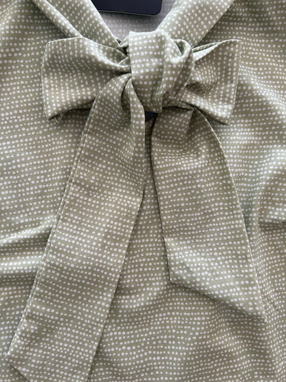 Sage Dot Bow Top Retrolicious