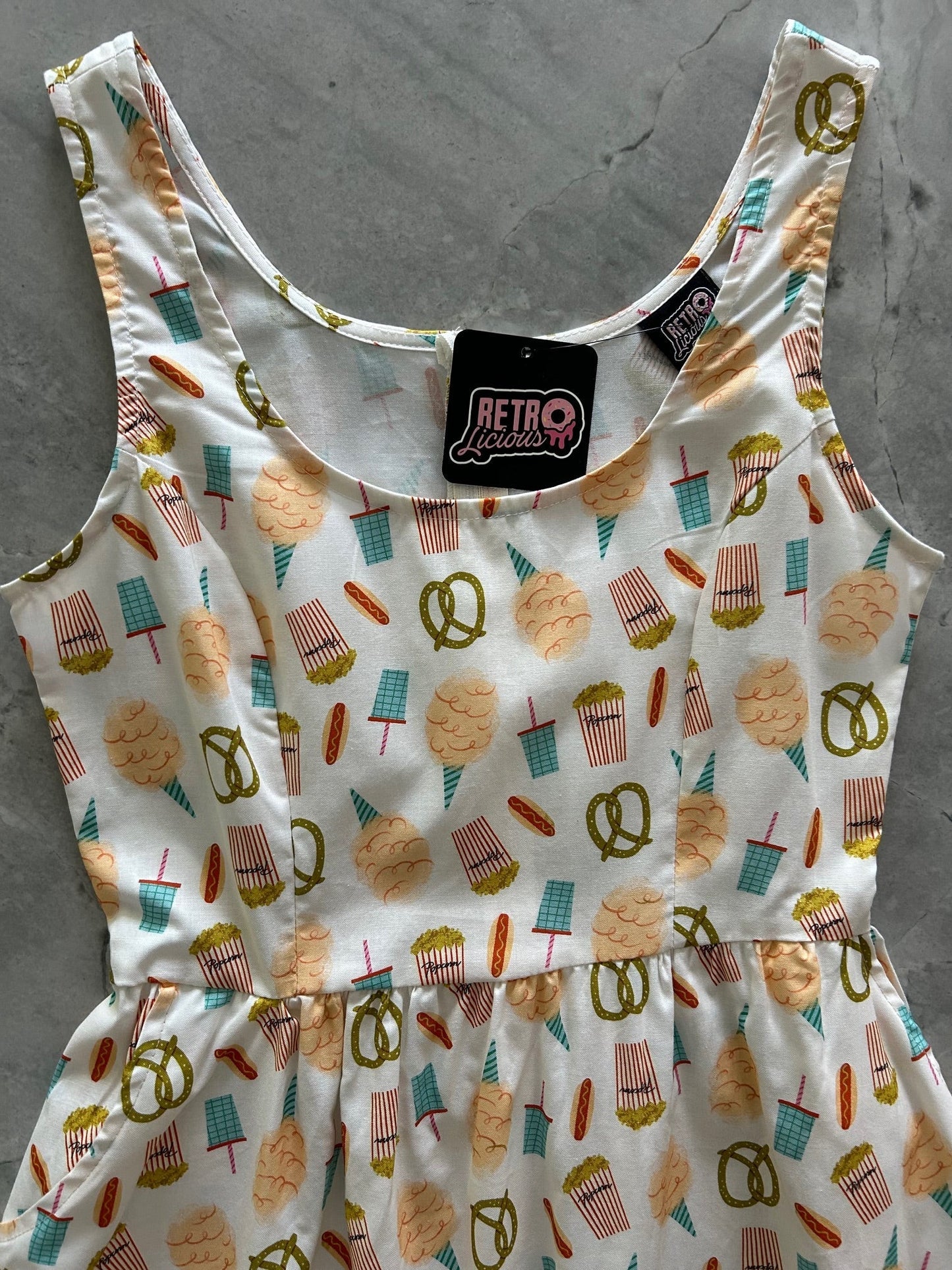 Snacks Shorter Length Fit & Flare Dress Retrolicious