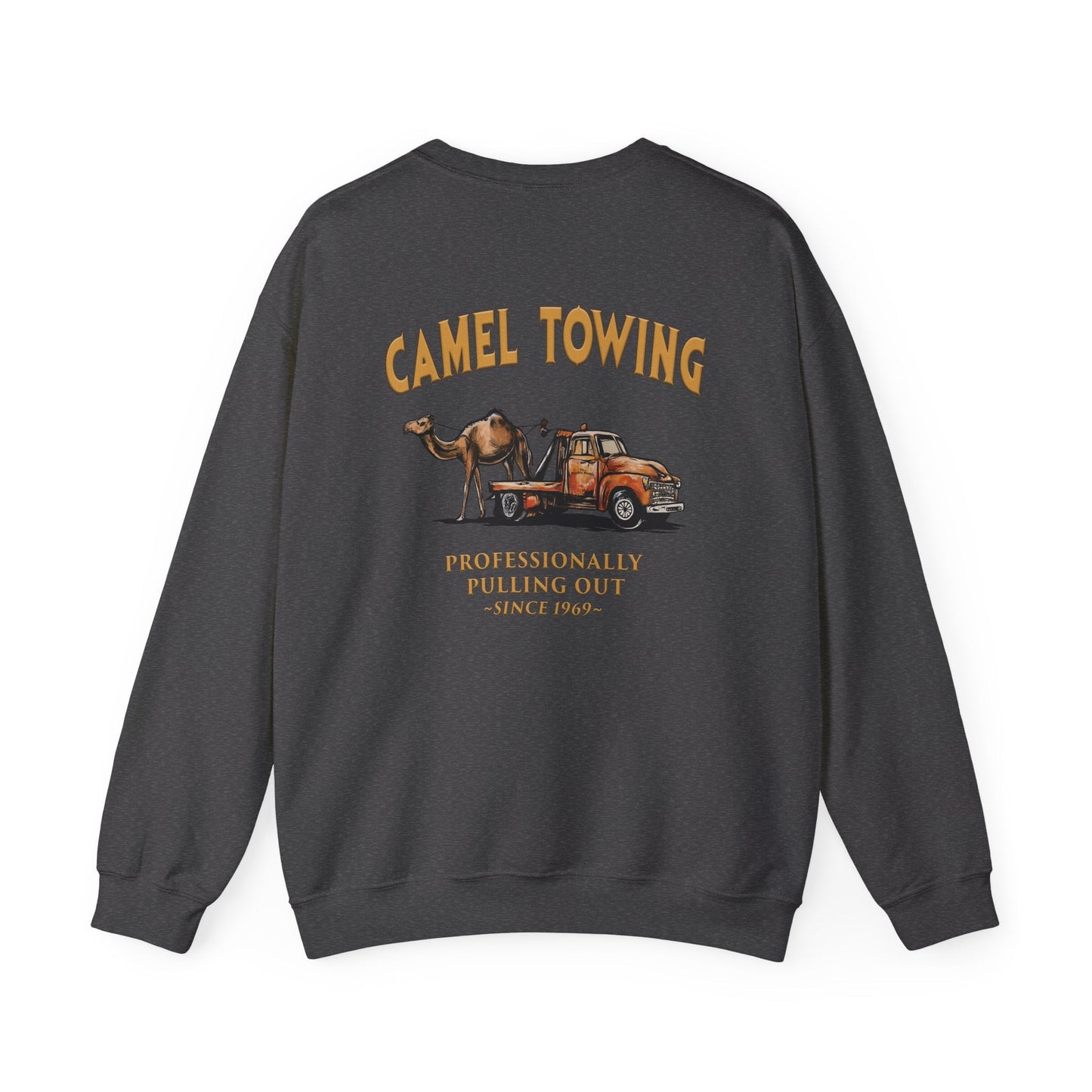 Camel Towing Back Crewneck Sweatshirt The Devil's Pickle