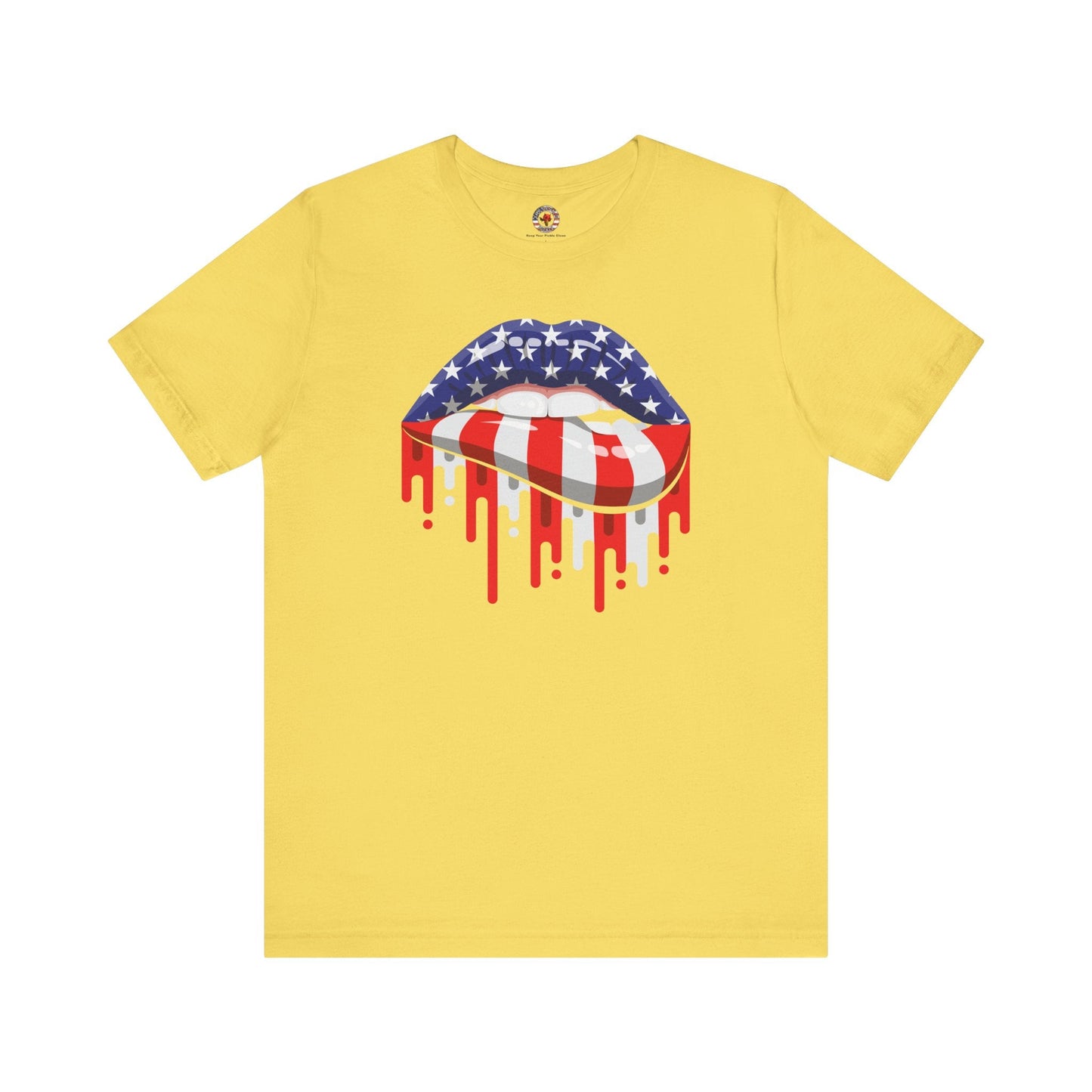 American Flag Lips T-Shirt The Devil's Pickle