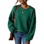 Pearled Drop Shoulder Round Neck Sweater Shop Style & More | Fresh Looks, Everyday Deals & Free Shipping