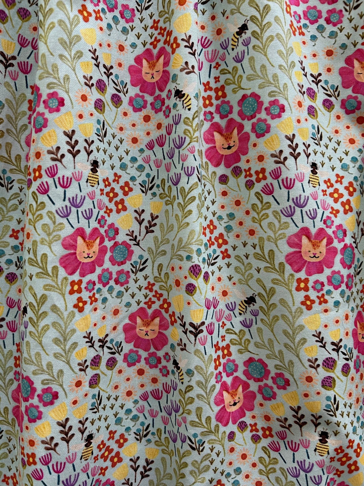 Floral Cats Fit & Flare Dress Retrolicious