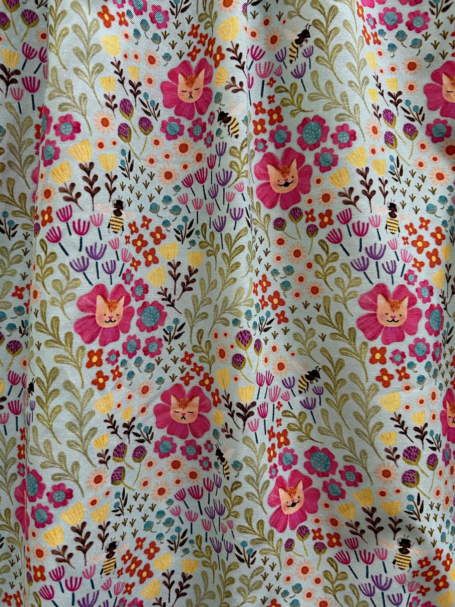 Floral Cats Fit & Flare Dress Retrolicious