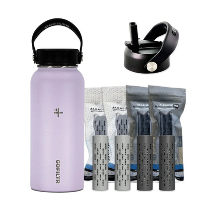 Alkaline Water Bottle 32 Oz - Insulated Water Bottle That Creates 9.5 Ph Alkaline Water