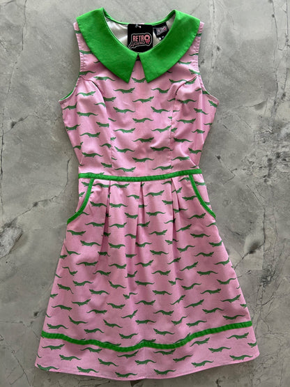 Alligator Collared Dress Retrolicious