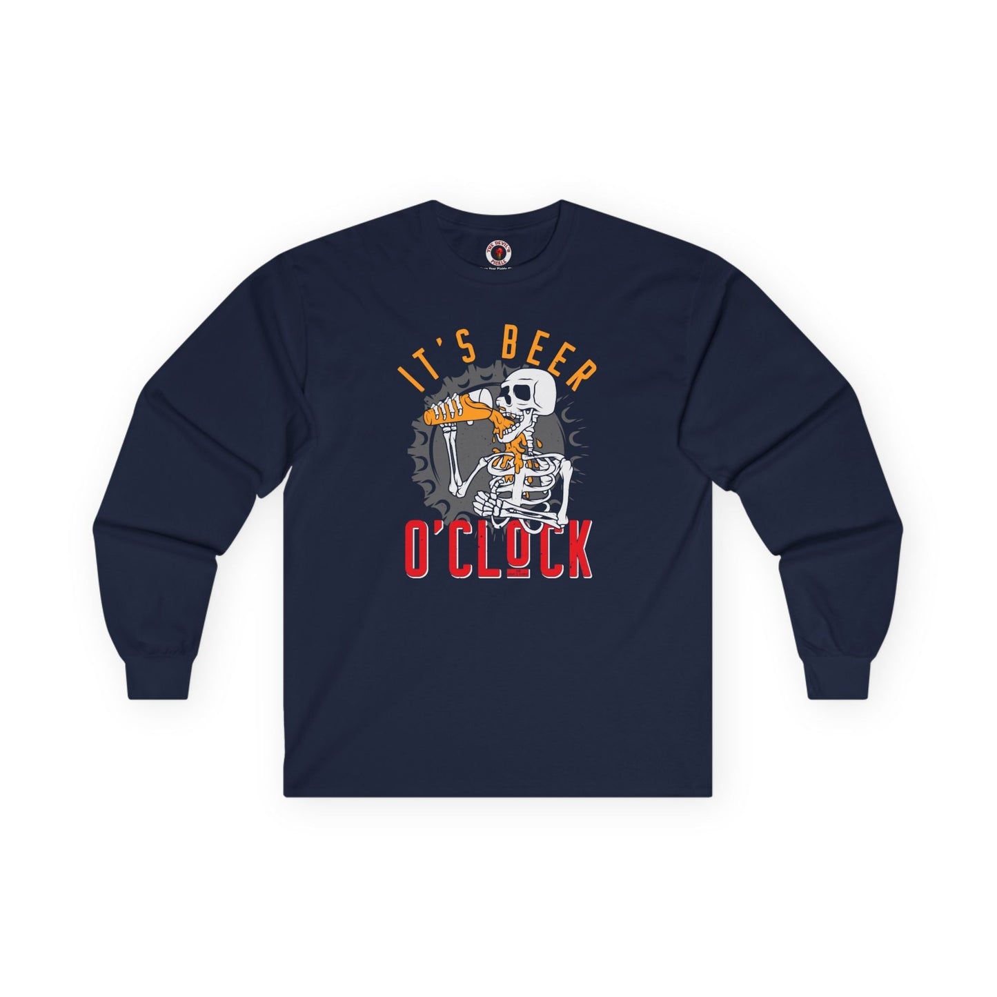 It's Beer O'Clock Skeleton Long Sleeve Tee The Devil's Pickle