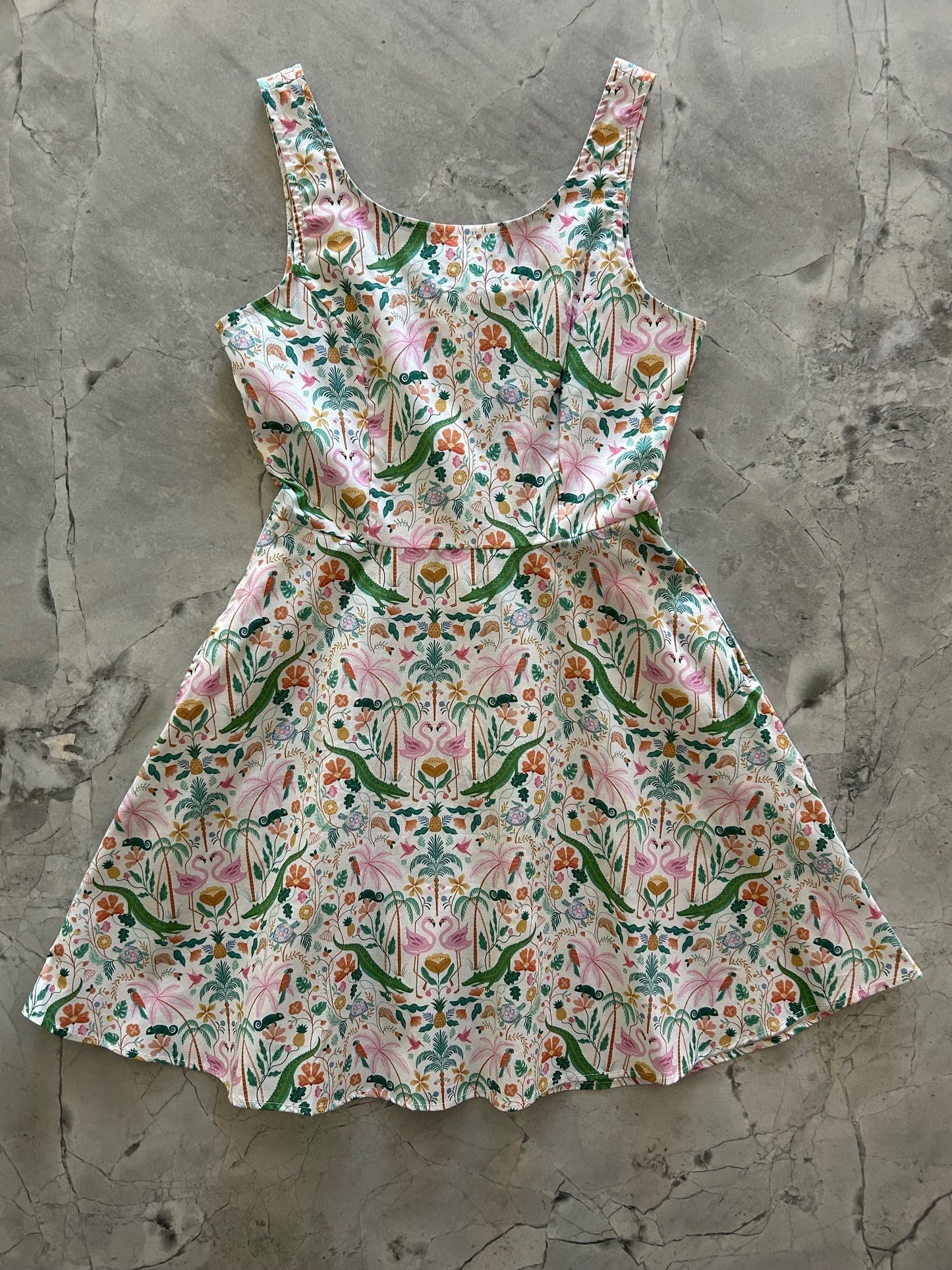 Tropical Skater Dress - Medium only, 1 left! Retrolicious