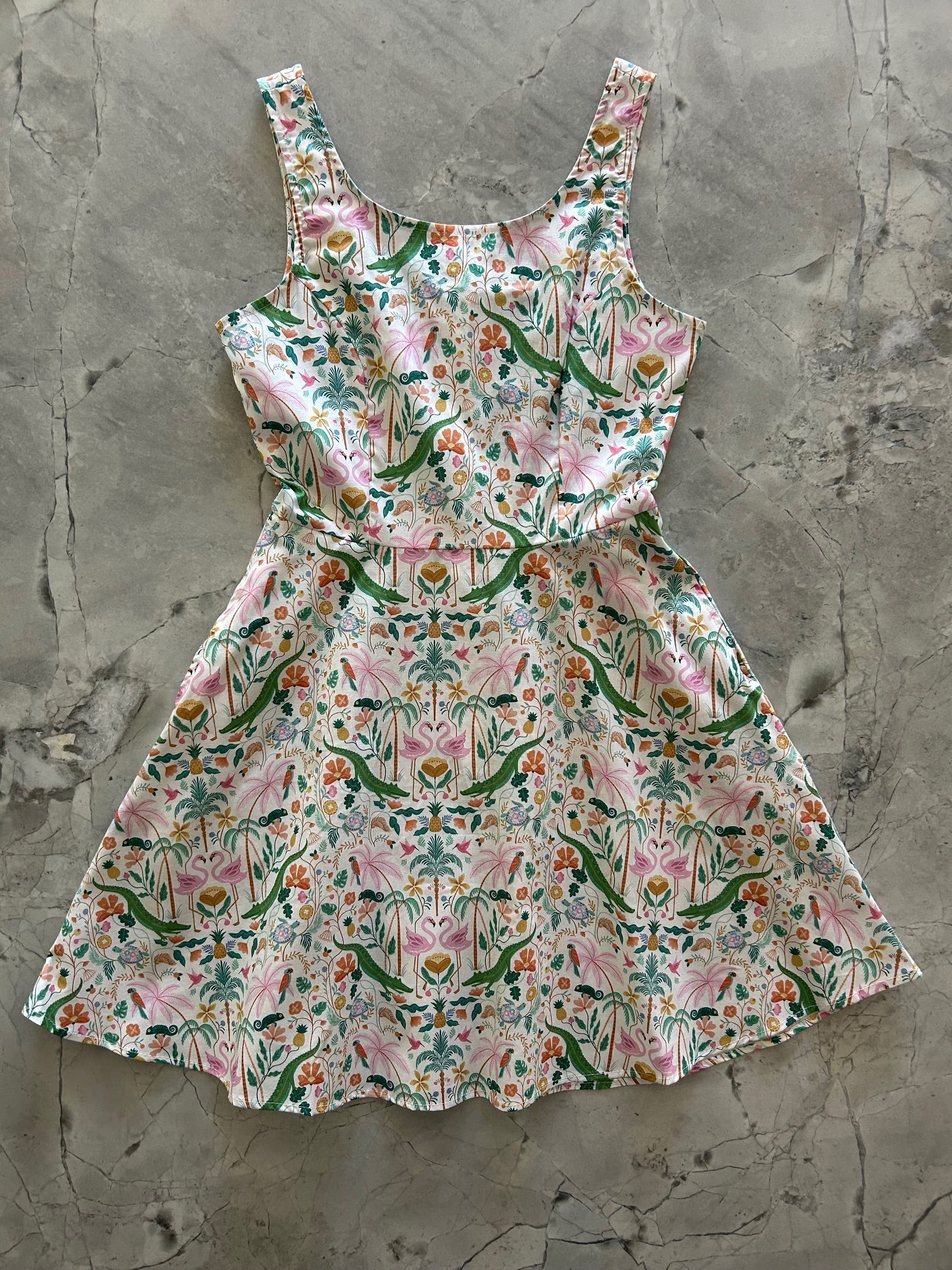 Tropical Skater Dress - Medium only, 1 left! Retrolicious