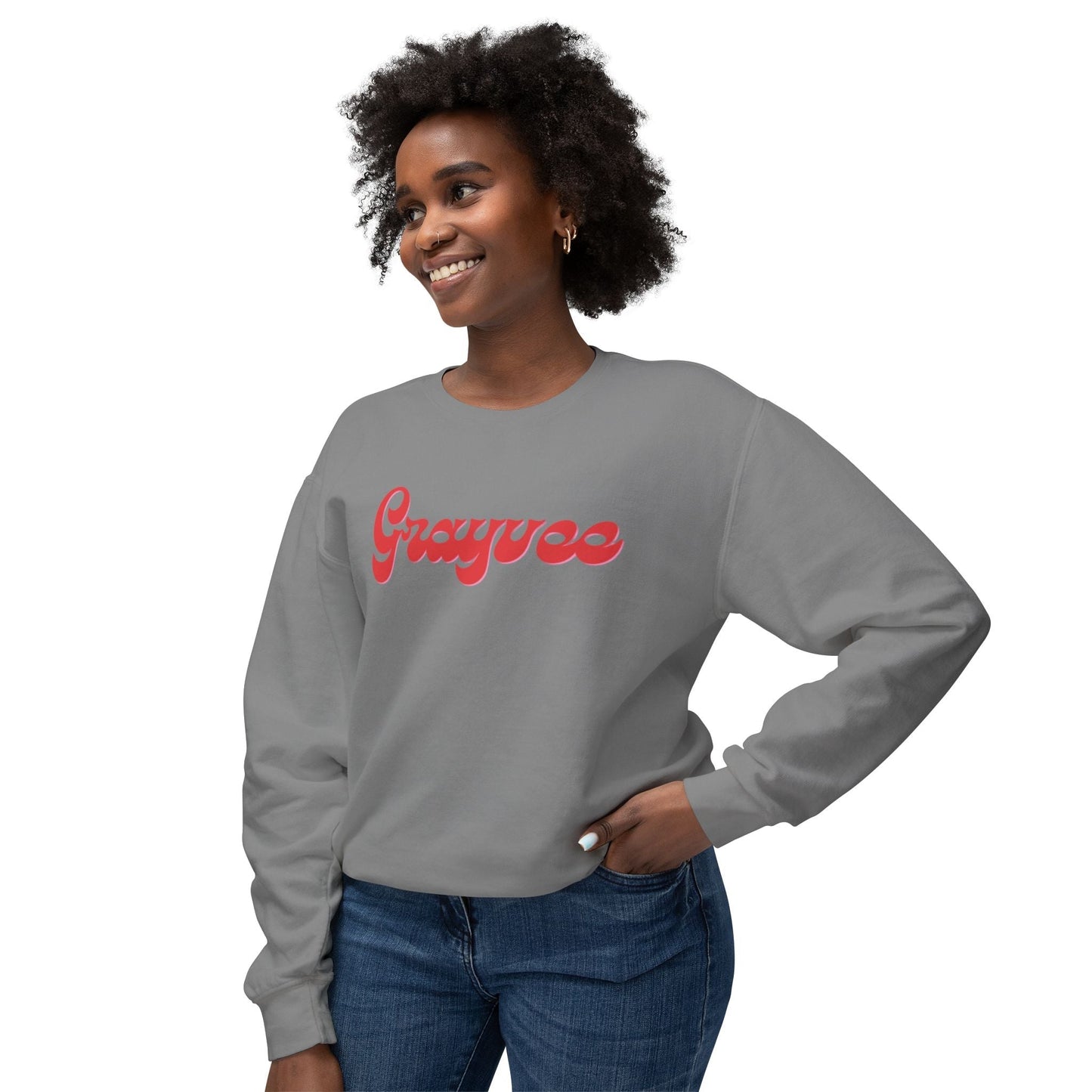 Unisex Lightweight Crewneck Sweatshirt "Grayvee" Grayceful LLC