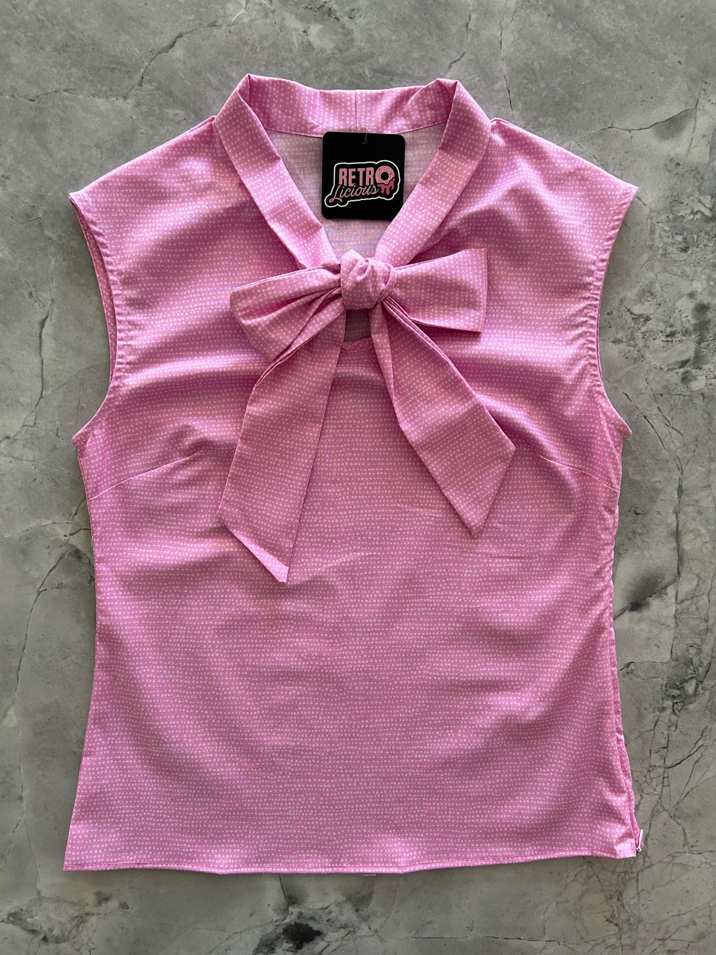 Pink Dot Bow Top Retrolicious